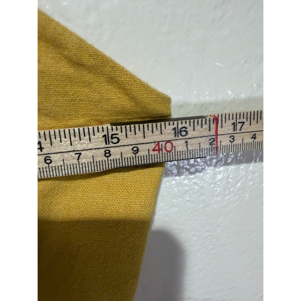 Old Navy Womens Mustard Yellow Linen Blend Tie Strap Smocked Mini Dress Size M - Picture 10 of 10
